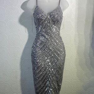 Windsor Silver Sequin dress